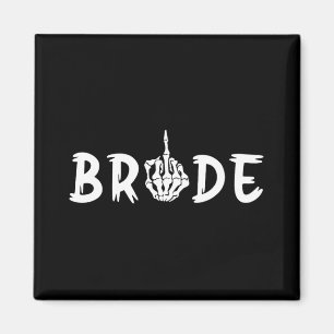 Halloween Wedding Bride Groom Skeleton Till Death  Magnet