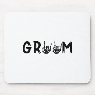 Halloween Wedding Bride Groom Skeleton Till Death  Mouse Pad