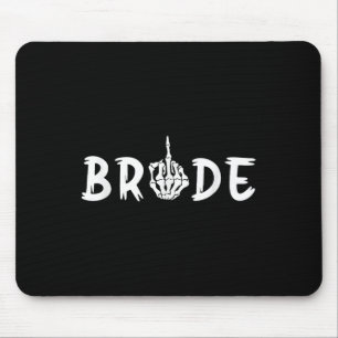 Halloween Wedding Bride Groom Skeleton Till Death Mouse Pad