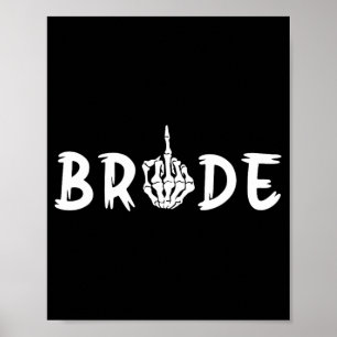 Halloween Wedding Bride Groom Skeleton Till Death  Poster