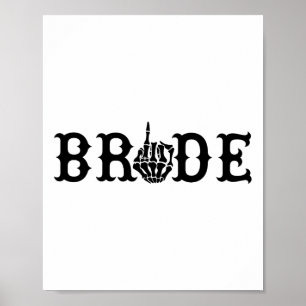 Halloween Wedding Bride Groom Skeleton Till Death Poster