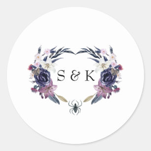 Halloween Wedding  Classic Round Sticker