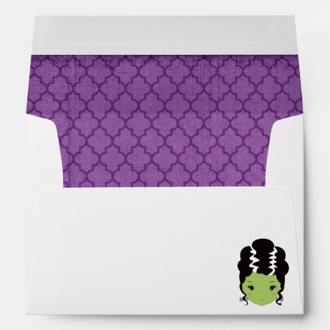 Halloween Wedding Envelope with Bride of Franken (Back (Bottom))