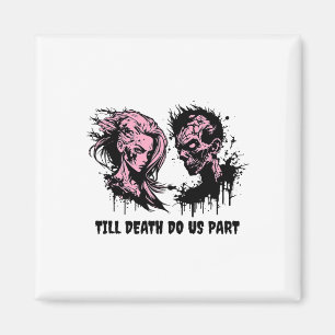 Halloween Wedding Gothic Bride Groom Zombies Till Magnet