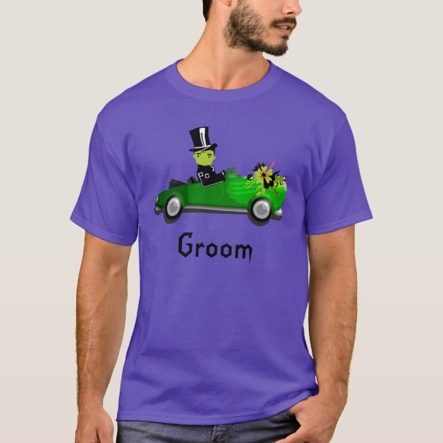 Halloween Wedding Groom's t-shirt Frankenstein (Front)