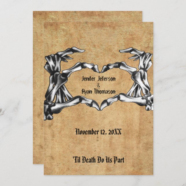 halloween wedding Invitation (Front/Back)