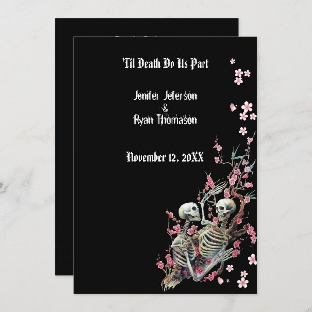 halloween wedding Invitation (Front/Back)