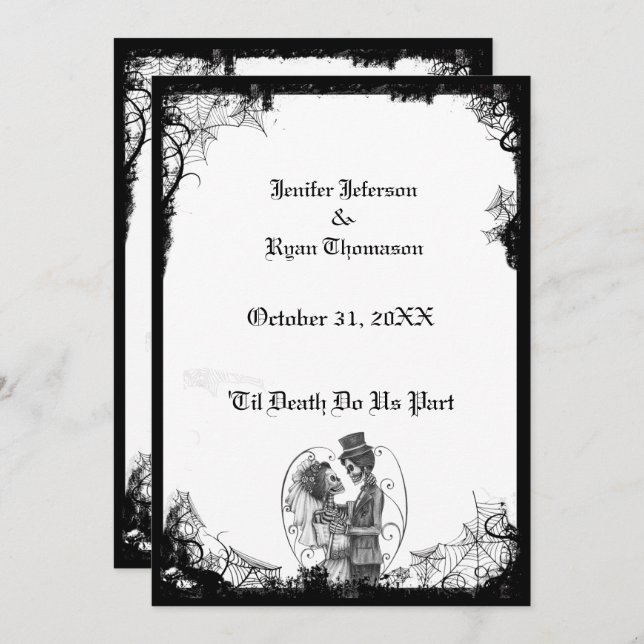 halloween wedding Invitation (Front/Back)