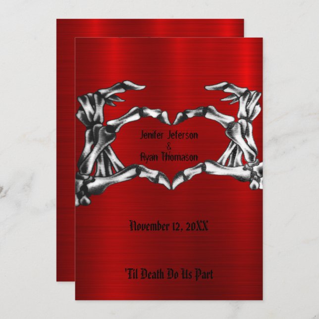 halloween wedding Invitation (Front/Back)