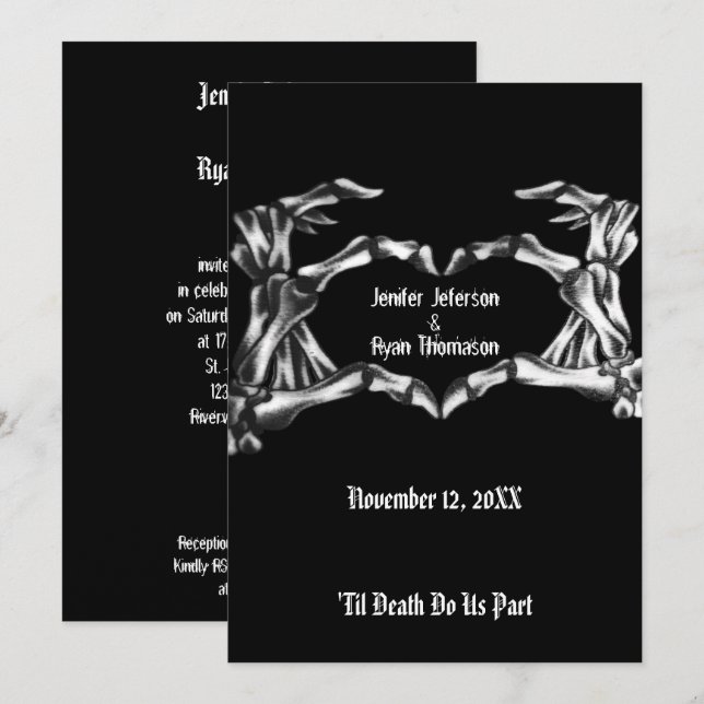 halloween wedding Invitation (Front/Back)
