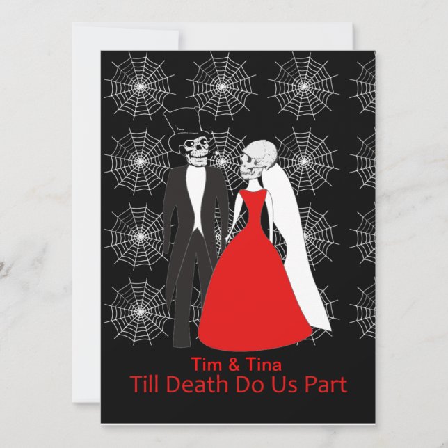 Halloween Wedding Invitation Customise Product (Front)