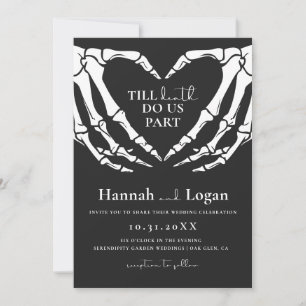 Halloween Wedding Invitation, Gothic Wedding Invitation