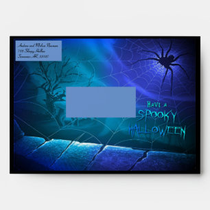 Halloween Wedding Invitation Return Address Envelope