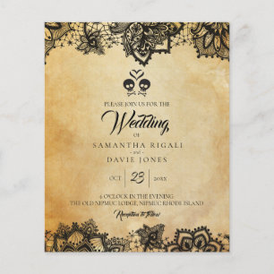Halloween Wedding Invitations Budget Flyer
