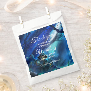 Halloween Wedding Midnight Thank You Add Names Favour Bag