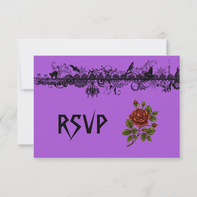 Halloween Wedding RSVP (Front)