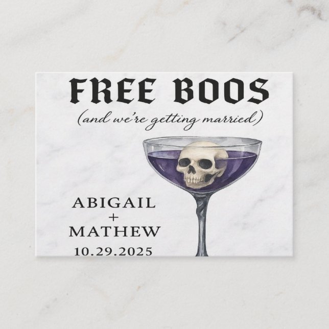 Halloween Wedding Save the Date Invitation (Front)