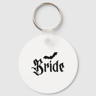 Halloween Wedding Spooky Bride Groom Couple Matchi Key Ring