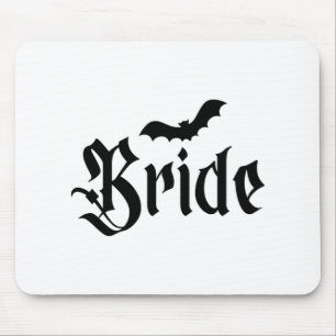 Halloween Wedding Spooky Bride Groom Couple Matchi Mouse Pad