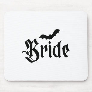 Halloween Wedding Spooky Bride Groom Couple Matchi Mouse Pad