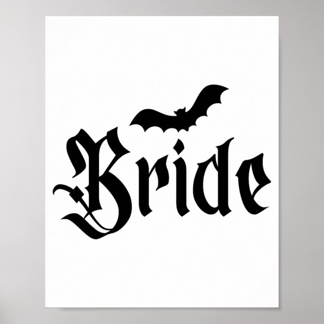 Halloween Wedding Spooky Bride Groom Couple Matchi Poster (Front)