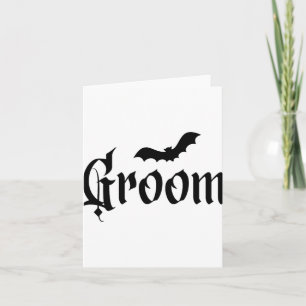 Halloween Wedding Spooky Groom Bride Couple Matchi Card