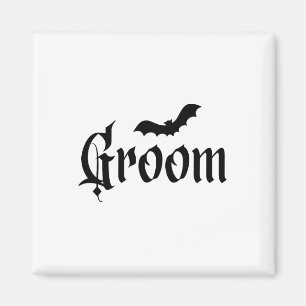 Halloween Wedding Spooky Groom Bride Couple Matchi Magnet
