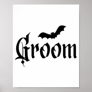 Halloween Wedding Spooky Groom Bride Couple Matchi Poster