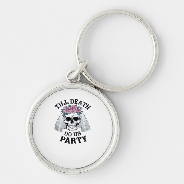 Halloween Wedding Spooky - Till Death Do Us Party Key Ring (Front)