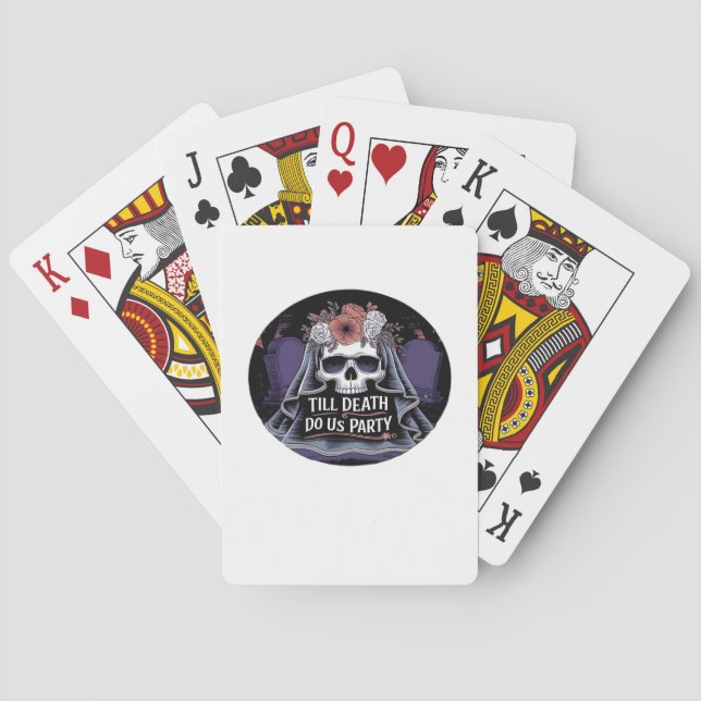 Halloween Wedding Spooky Wedding Halloween Party T Playing Cards (Back)