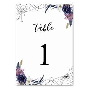 Halloween Wedding Table Number