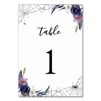 Halloween Wedding Table Number