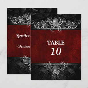 halloween wedding Table Number Postcard
