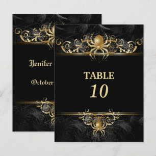 halloween wedding Table Number Postcard