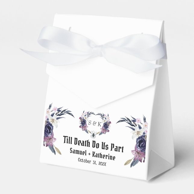 Halloween Wedding Till Death Do Us Part Favour Box (Front Side)