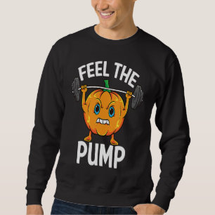 Halloween Weightlifting Pumpkin Workout Fitness Sweatshirt