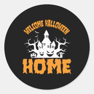 Halloween Welcome Halloween Home Birthday Classic Round Sticker