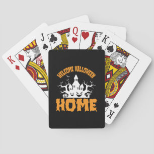 Halloween Welcome Halloween Home Birthday Playing Cards