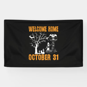 Halloween Welcome Home October Birthday Banner