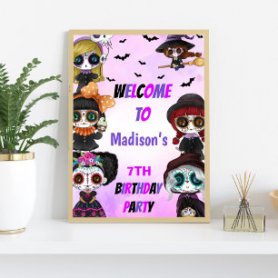 Halloween Welcome Sign, Halloween Birthday Sign