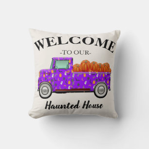 Halloween Welcome to Our Haunted House Cushion