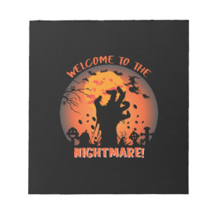 Halloween Welcome To The Nightmare Notepad