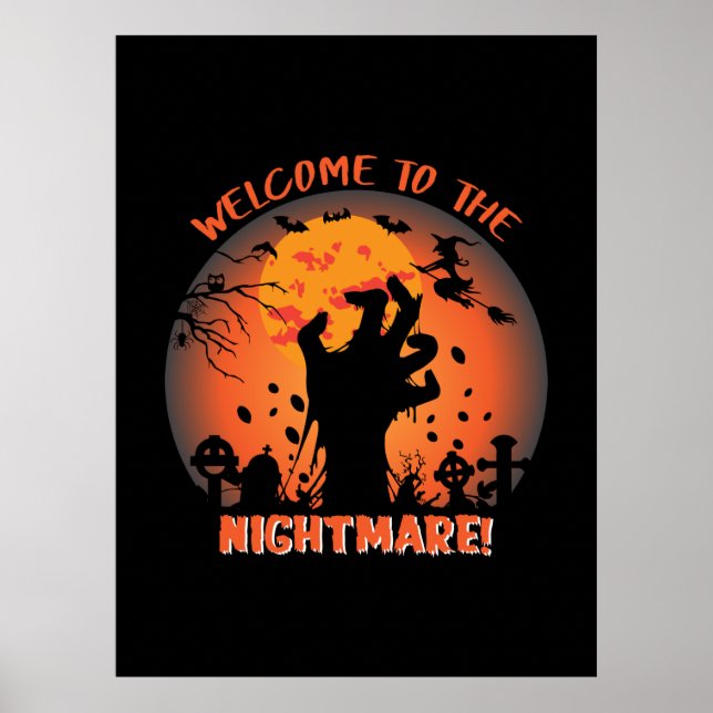 Halloween Welcome To The Nightmare Poster (Front)