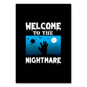 Halloween Welcome To The Nightmare Table Number