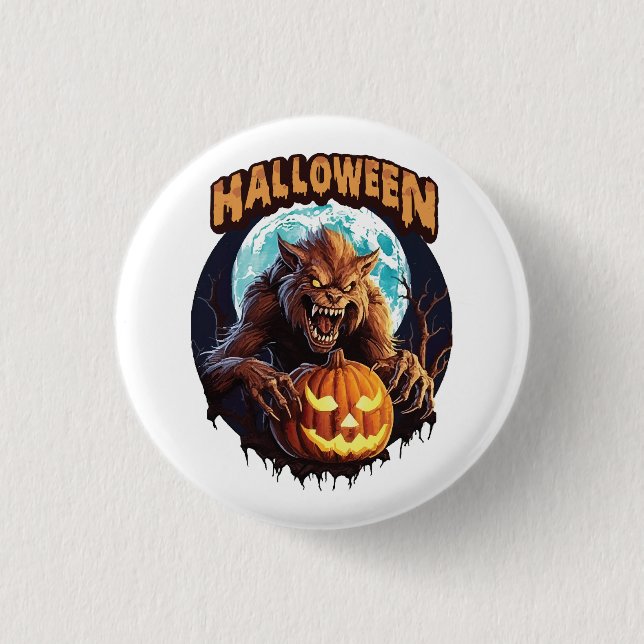 Halloween Werewolf 3 Cm Round Badge (Front)