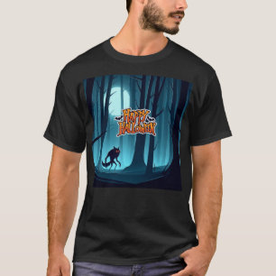 Halloween werewolf and pumpkins T-Shirt