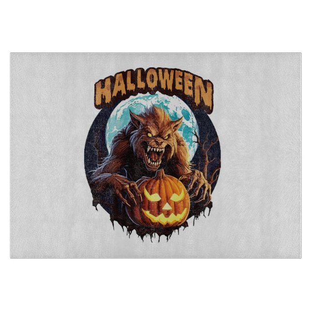 Halloween Werewolf Cutting Board (Front)
