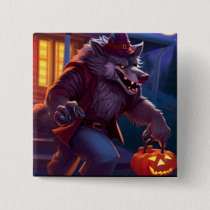 Halloween/werewolf/fall/autumn 15 Cm Square Badge