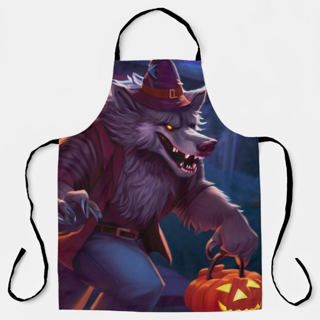 Halloween/werewolf/fall/autumn Apron (Front)