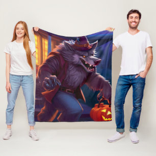 Halloween/werewolf/fall/autumn Fleece Blanket